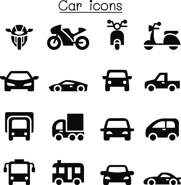 Car icons Car icons truck icons stock illustrations