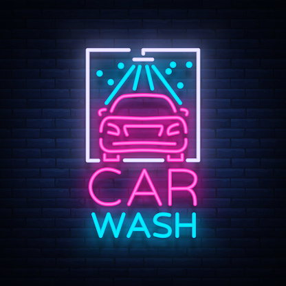 Car Detailing Cost >> Car Wash Logo Design Emblem In Neon Style Vector Illustration Template Concept Luminous Sign On ... Car Detailing Cost >> Car Wash Logo Design Emblem In Neon Style Vector Illustration Template Concept Luminous Sign On ...