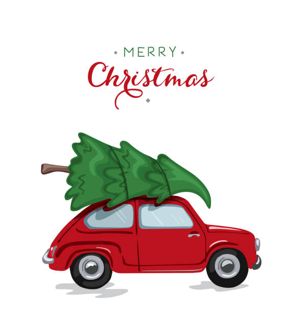 Best Christmas Tree On Car Illustrations, Royalty-Free Vector Graphics