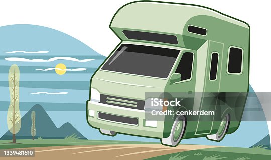 istock Caravan on the road 1339481610