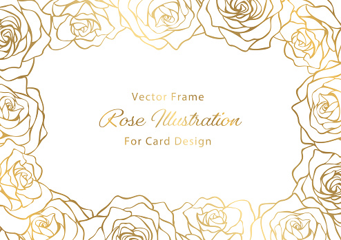 Card Design with Rose Illustration