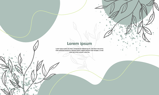 card template design with leaves and flowers