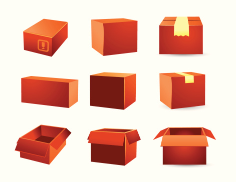 Cardboard box icons