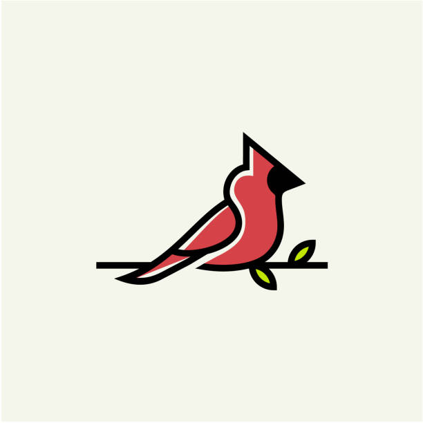 Cardinal bird symbol vector illustration stock illustration Indonesia, Animal, Animal Wildlife, Animal Wing, Beak, symbol Cardinal Bird symbol Design Illustration cardinals stock illustrations