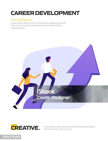 istock Career Development Concept Flat Design for Posters, Covers and Banners. Modern Flat Design Vector Illustration. 1304219289