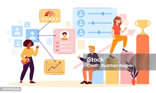 istock Career growth, improving the efficiency of personnel 1325926660