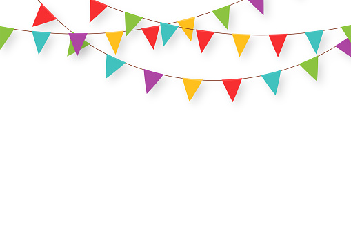 Carnival Garland With Flags Decorative Colorful Party ...