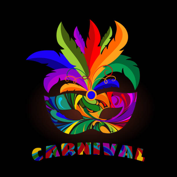 ilustrações de stock, clip art, desenhos animados e ícones de carnival mask. vector illustration. - carnival mask