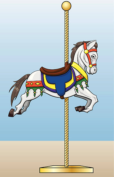carousel horse illustration of a carousel horse carousel horses stock illustrations