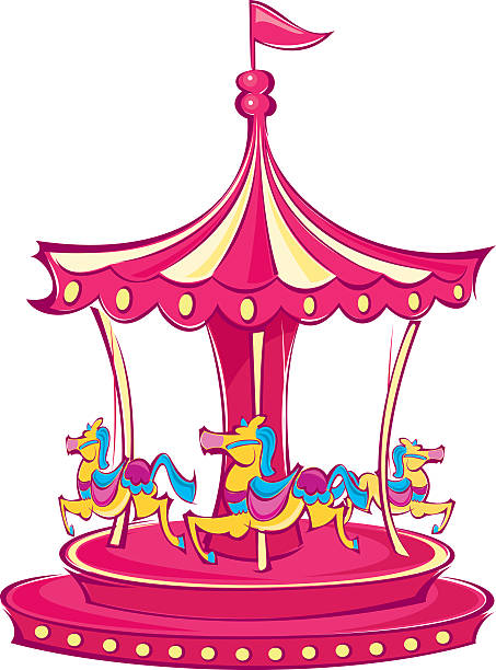 carousel  carousel horses stock illustrations