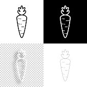 istock Carrot. Icon for design. Blank, white and black backgrounds - Line icon 1295746004