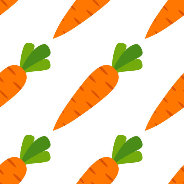 Carrot Seamless Pattern Background Carrot Fruit Vector illustration carrot stock illustrations