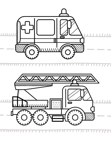cars-and-vehicles-coloring-book-for-your-kids-ambulance-firetruck-vector-id518211468?b=1&k=20&m=518211468&s=170667a&w=0&h=  ...