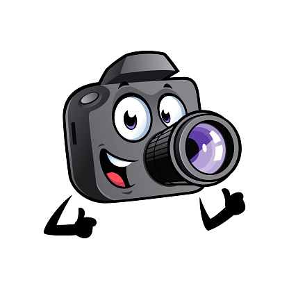 Cartoon camera mascot
