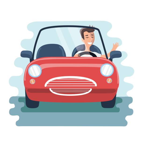 Business Man Driving Car Illustrations, Royalty-Free Vector Graphics ...