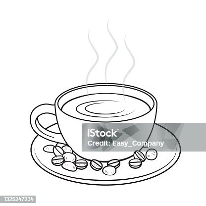 istock Cartoon coffee for kids This is a vector illustration for preschool and home training for parents and teachers. 1325247234