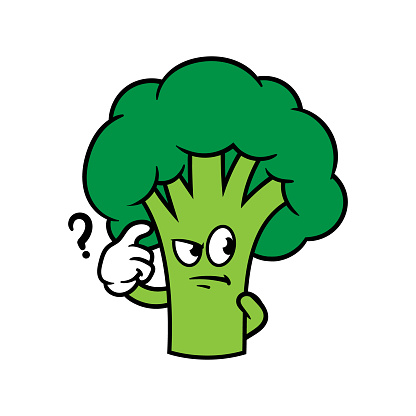 Cartoon Confused Broccoli Character Stock Illustration Cartoon Confused Broccoli Character Stock Illustration