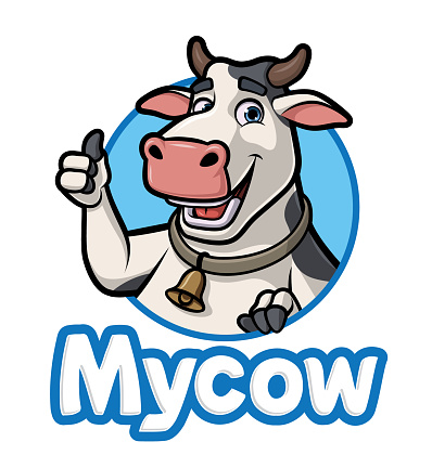 Cartoon Cow Logo