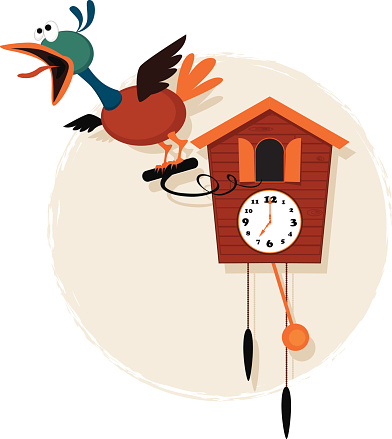 Cartoon cuckoo clock