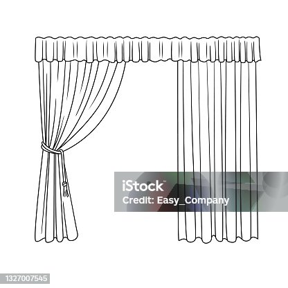 istock Cartoon curtain for Kids This is a vector illustration for preschool and home training for parents and teachers. 1327007545