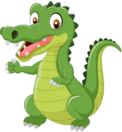 Cartoon cute crocodile