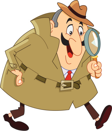 Cartoon detective vector