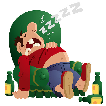 Cartoon Drinker Sleeping