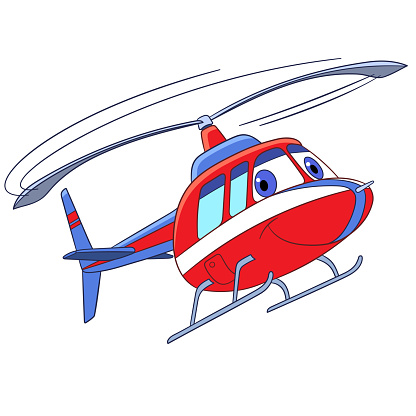 Dessin Animé Vol Hélicoptère Vecteurs libres de droits et plus d'images vectorielles de Aile d ...