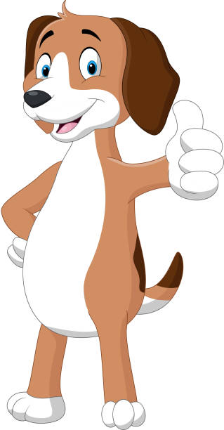 Royalty Free Dog Cartoon Giving Thumbs Up Clip Art, Vector ...