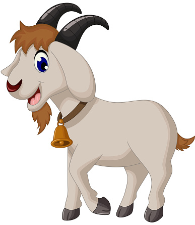 cartoon goat smiling