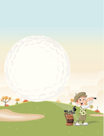 Cartoon golfer boy