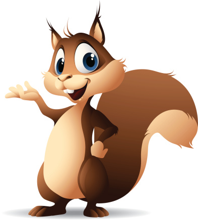 Cartoon graphics of squirrel