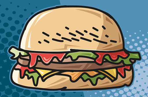 Cartoon hamburger