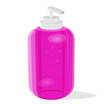 Cartoon Illustration Of A Liquid Soap Dispenser Stock Illustration ...