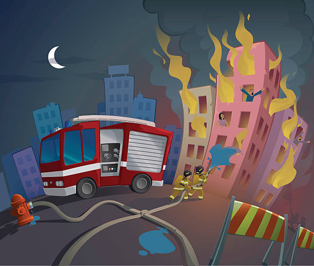 132 Fire Truck Wallpapers Cartoon Illustrations Clip Art Istock