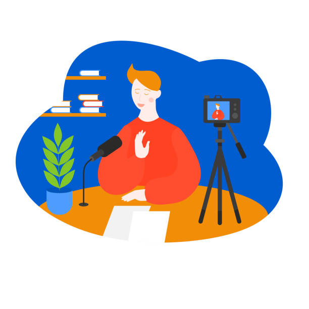 147 Filming Yourself With Video Camera Illustrations & Clip Art - iStock