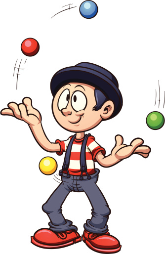 Cartoon juggler