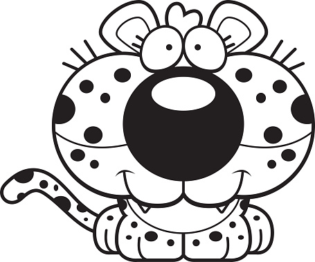 Cartoon Leopard Smiling