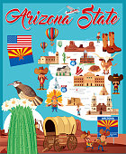 Cartoon map of Arizona State