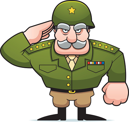 Comic Militär General Salute Stock Vektor Art und mehr Bilder von 2015 -  iStock