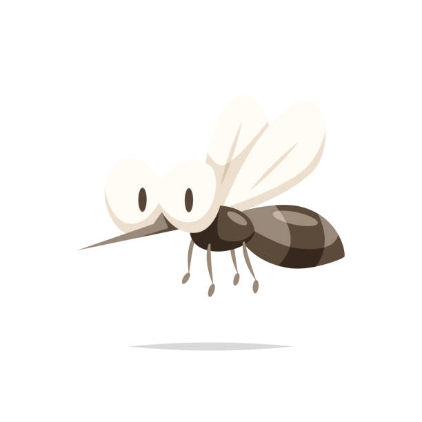 stockillustraties, clipart, cartoons en iconen met cartoon mug vector geïsoleerd - muggen