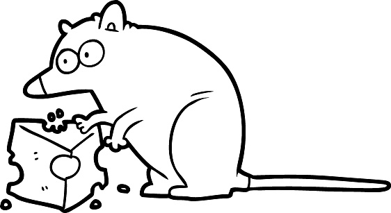 ✓ Imagen de asustado ratón de dibujos animados Fotografía de Stock