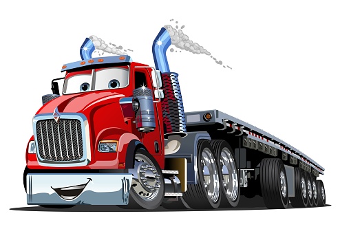 Cartoon oversize load transporter
