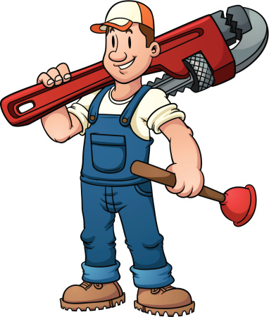 Cartoon plumber