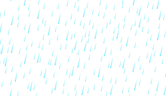 Cartoon raining isolated on white background