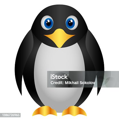 istock Cartoon small bellied antarctic penguin 1386726965