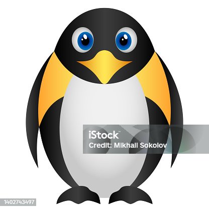istock Cartoon small bellied antarctic penguin 1402743497