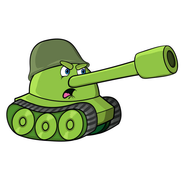 Tank Cartoon Army Cannon Illustrations, Royalty-Free Vector Graphics ...