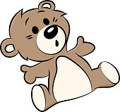 Cartoon teddy bear vector illustration for children