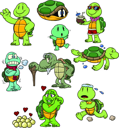 Cartoon turtles